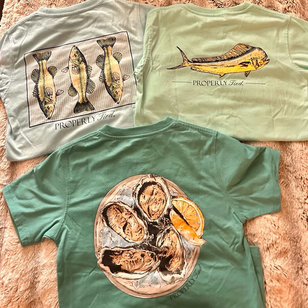 Properly Tied Kids Short Sleeve Tees - Green and Mint